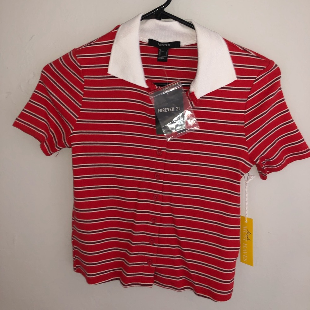 Stripped F21 Crop Collar